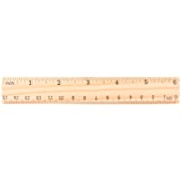 Exing - Regla de madera Kawaii- herramientas de medición de escritorio- balanza doble cara (15 cm)